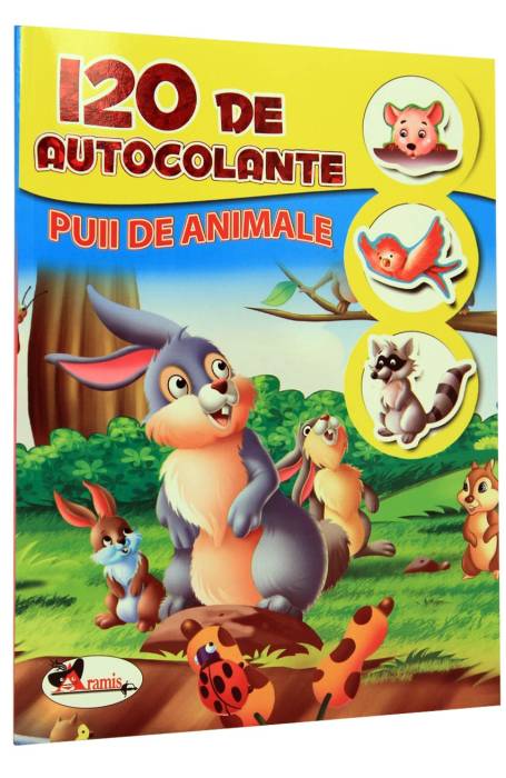 120 DE AUTOCOLANTE : PUII DE ANIMALE