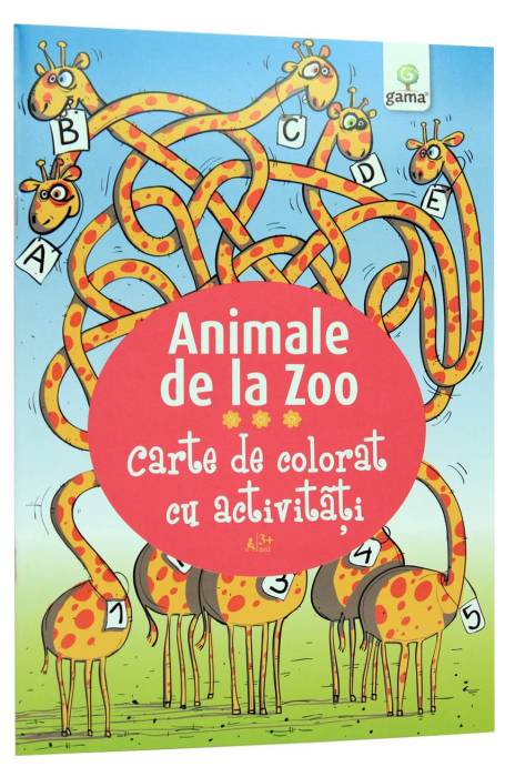 ANIMALE DE LA ZOO. CARTE DECOLORAT CU ACTIVITATI
