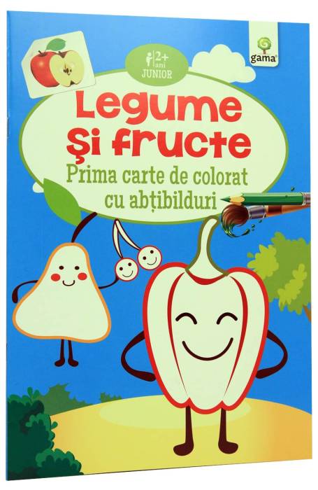 LEGUME SI FRUCTE. PRIMA MEA CARTE DE COLORAT CU ABT