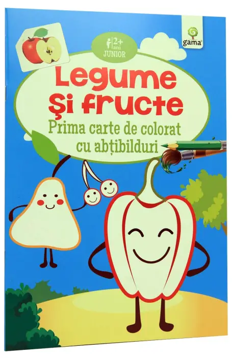 LEGUME SI FRUCTE. PRIMA MEA CARTE DE COLORAT CU ABT