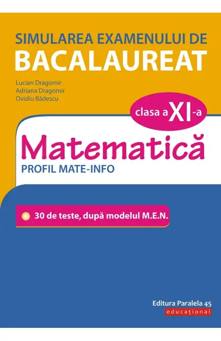 MATEMATICA 11 MATE - INFO SIMULARE BAC