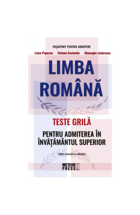 LIMBA ROMANA TESTE GRILA PENTRU ADMITEREA IN INV SUPERIOR ED 2020