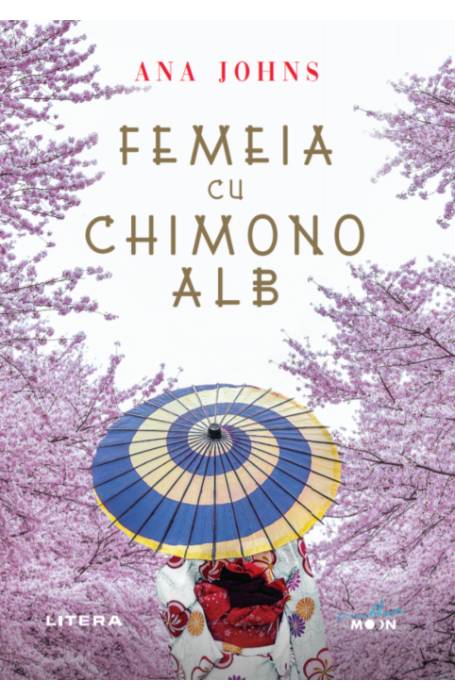 FEMEIA CU CHIMONO ALB BLUE MOON
