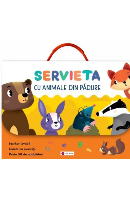 SERVIETA CU ANIMALE DIN PADURE KREATIV