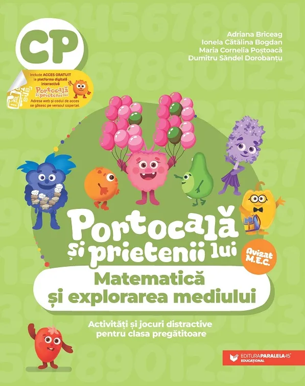 Portocala si Prietenii lui Mamatematica Caiet de Lucru Pregatitoare P45