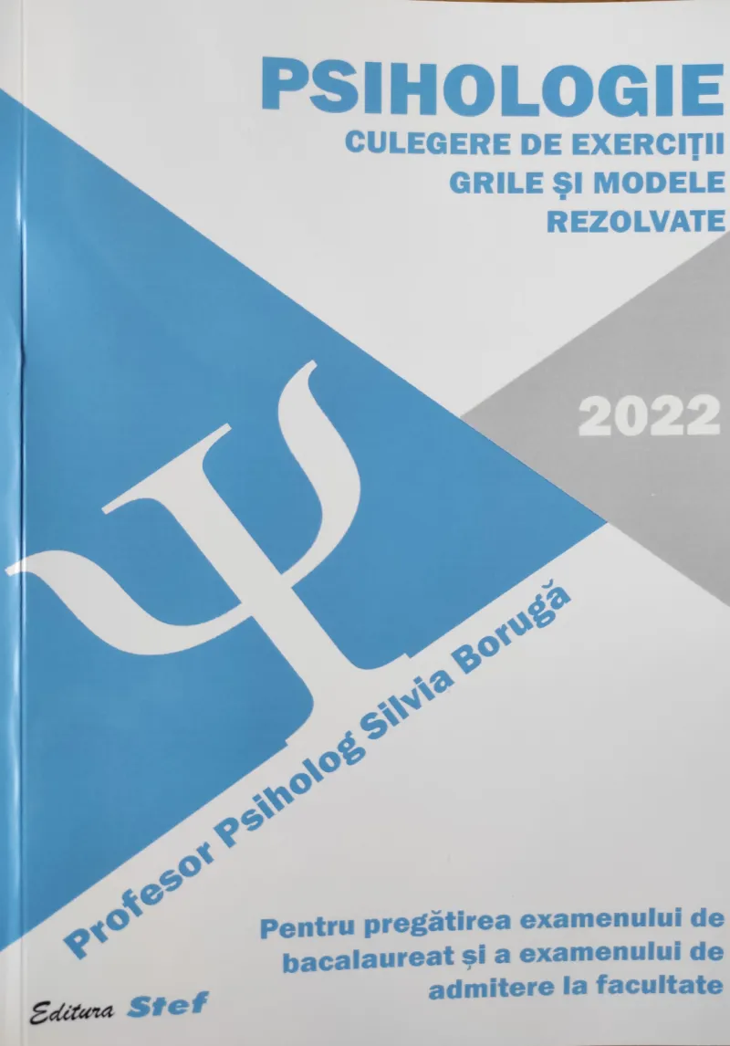Psihologie Culegere de Exercitii Grile si Modele Rezolvate 2022