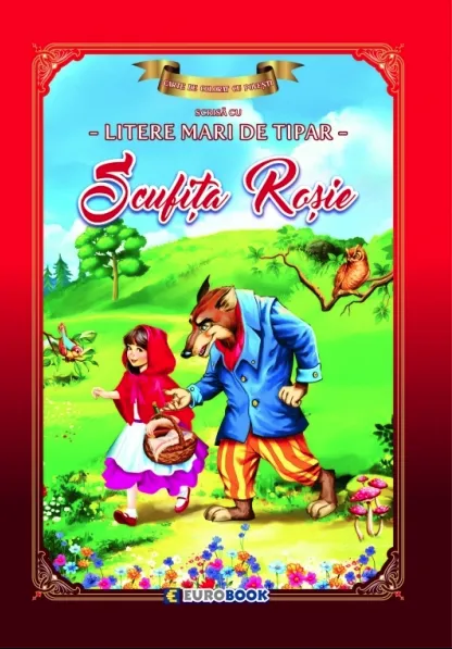 Scufita Rosie Litere Mari de Tipar B5