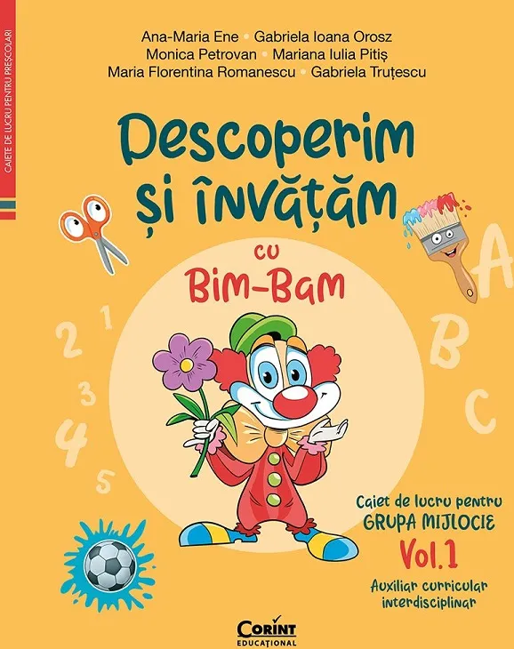 Caiet de Lucru Grupa Mijlocie Vol 1 Descoperim si Invatam cu Bim-Bam Corint