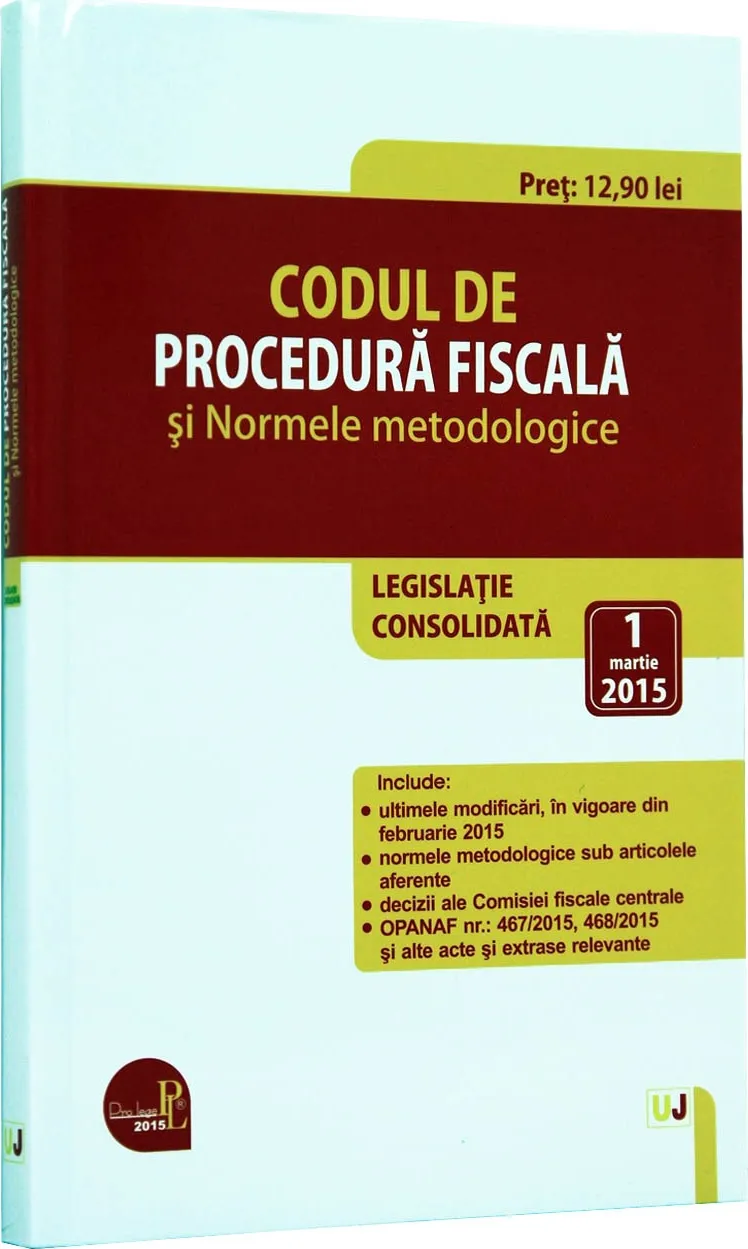 Codul de Procedura Fiscala si Normele Metodologice 1 Mart 2015
